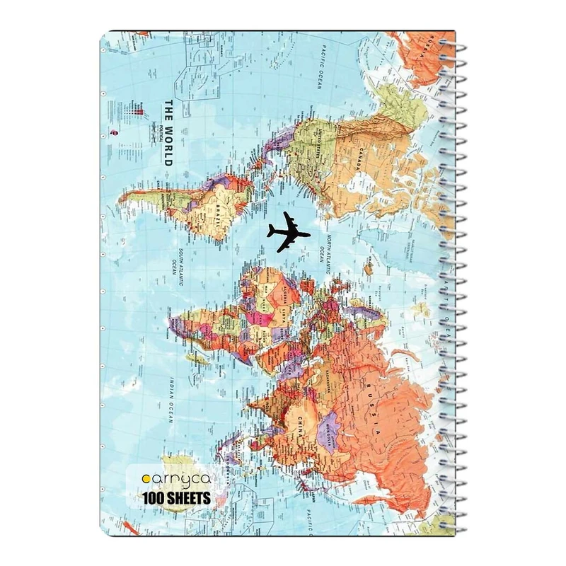 دفتر مشق 100 برگ سیمی کارنیکا طرح سفر Travel کد 30759
