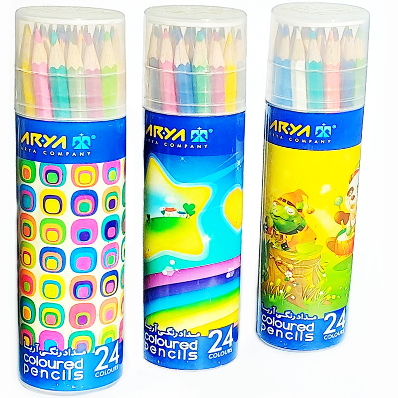 مداد رنگی آریا 24 رنگ کد MN