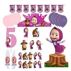 مجموعه 38 عددی تم تولد مدل ماشا و میشا کد 05