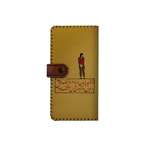 کیف پول چرمی ترمه طراحان ایده مدل بنددار کد hna021