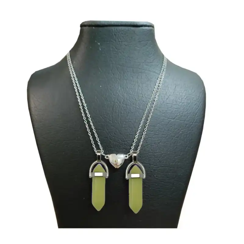 گردنبند مدل قلب مگنتی بسته 2 عددی