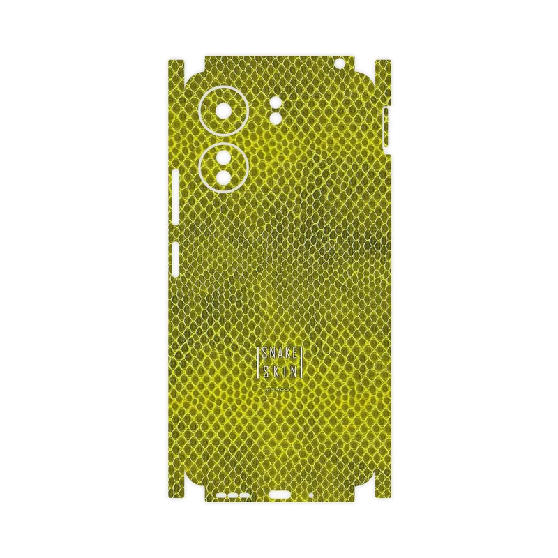 برچسب پوششی ماهوت مدل Yellow Snake Skin-FullSkin مناسب برای گوشی موبایل شیائومی Poco C65