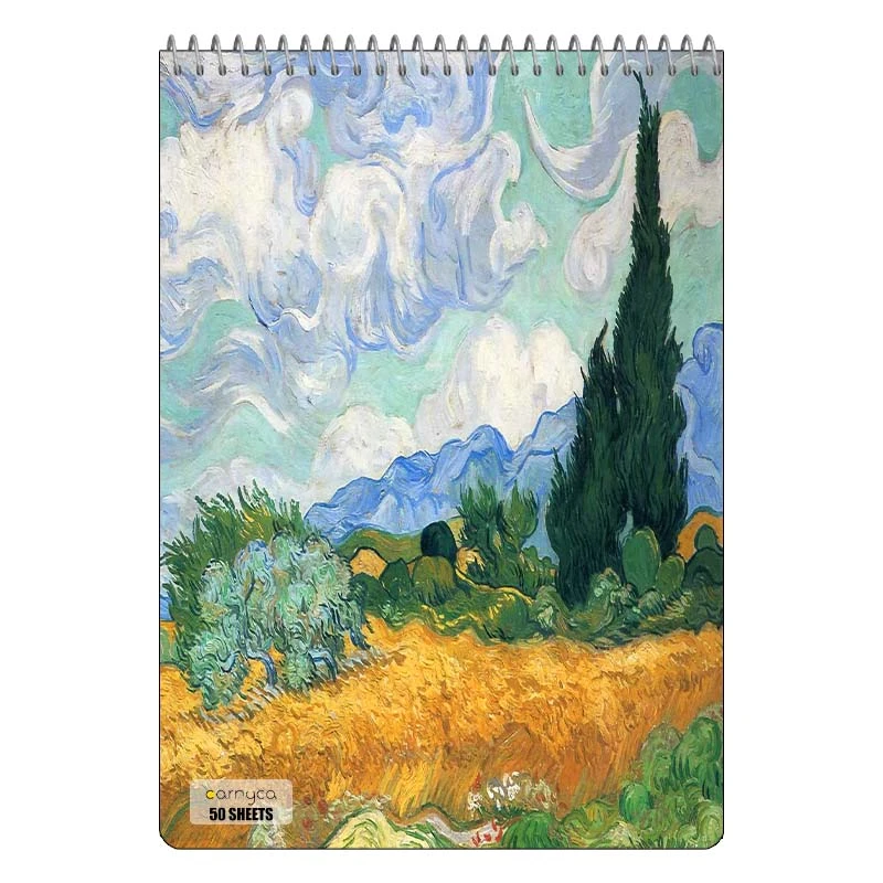 دفتر نقاشی 50 برگ سیمی کارنیکا طرح نقاشی های ون گوگ Van Gogh Paintings کد 79475