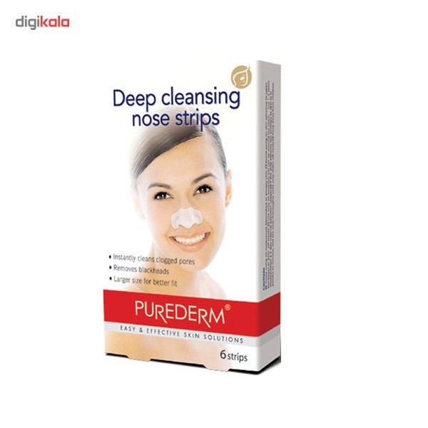 چسب‌ پاک کننده بینی پیوردرم مدل Deep Cleansing بسته 6 عددی
