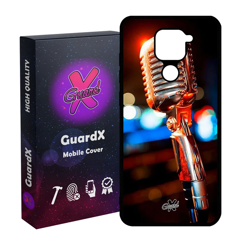 کاور گارد ایکس طرح میکروفون مدل Glass10259 مناسب برای گوشی موبایل شیائومی Redmi Note 9