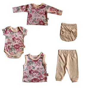 ست 5 تکه لباس نوزادی مهتا مدل 202