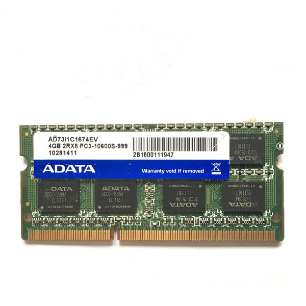رم لپ تاپ DDR3 تک کاناله 1333 مگاهرتز CL9 ای دیتا مدل PC3-10600s ظرفیت 4 گیگابایت