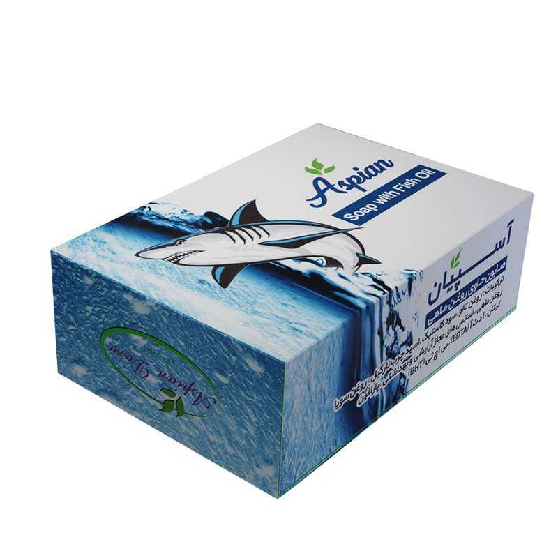 صابون شستشو آسپیان دارو مدل Shark oil وزن 110 گرم