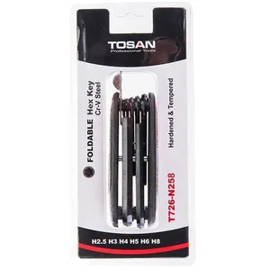 Tosan T726-N258 Folded Hex Wrench Set 6 PCS