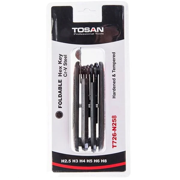 مجموعه 6 عددی آچار آلن تاشو توسن مدل T726-N258