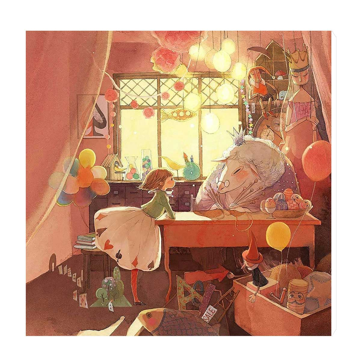 تابلو کودک و نوزاد طرح دختر و خانه اسباب بازی کد wkt92