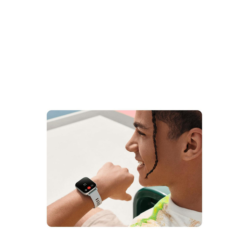 خرید و قیمت ساعت هوشمند شیائومی مدل Redmi Watch 5 Active دارای قابلیت های قابلیت مکالمه از طریق بلوتوث، قابلیت تغییر طرح ساعت یا تم بند پلاستیک