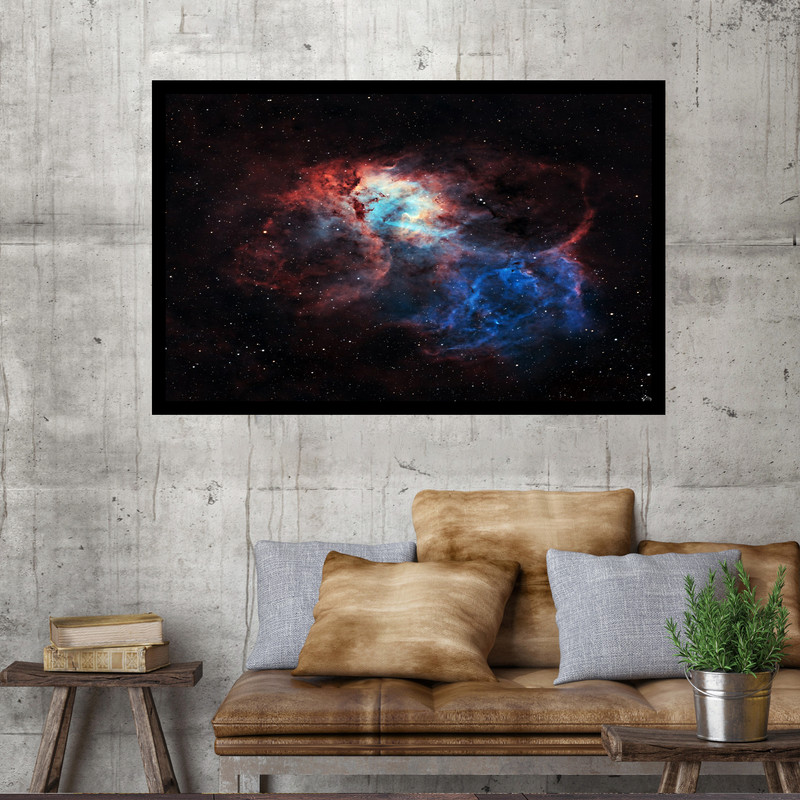 تابلو نوری بکلیت طرح فضا سحابی شیر مدل B-MO1752