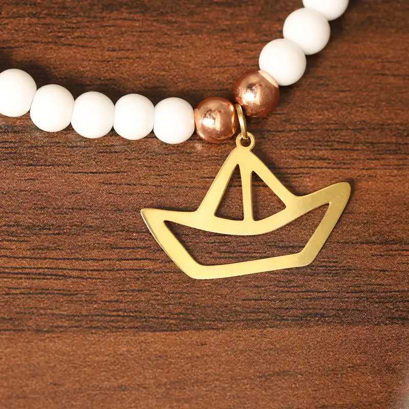 گردنبند طلا 18 عیار زنانه الن نار مدل قايق LN10416