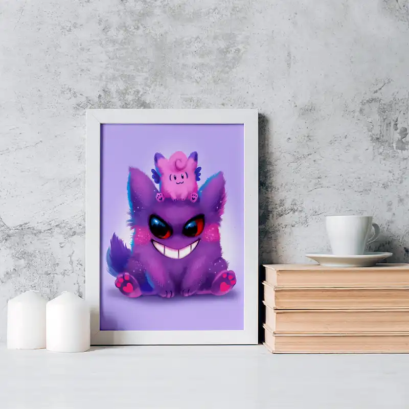 تابلو خندالو مدل گنگار انیمه پوکمون کد 17306