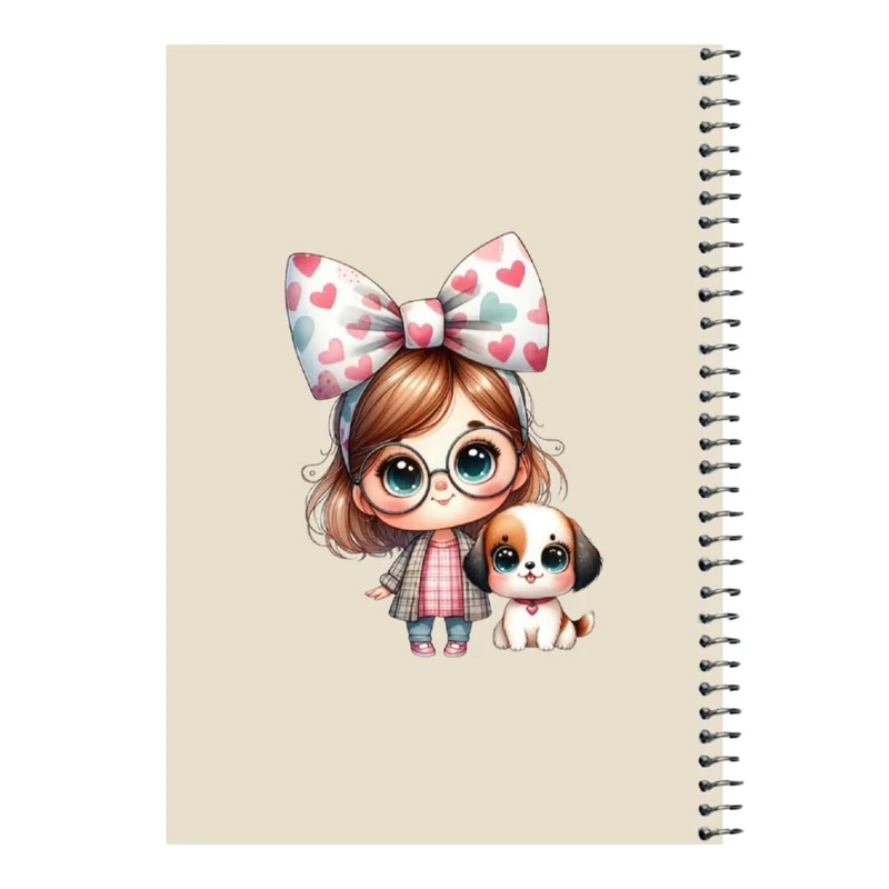 دفتر مشق 80 برگ اس جی مدل دخترک و هاپو   