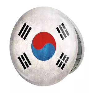 آینه جیبی خندالو طرح پرچم کره جنوبی مدل تاشو کد 20560 