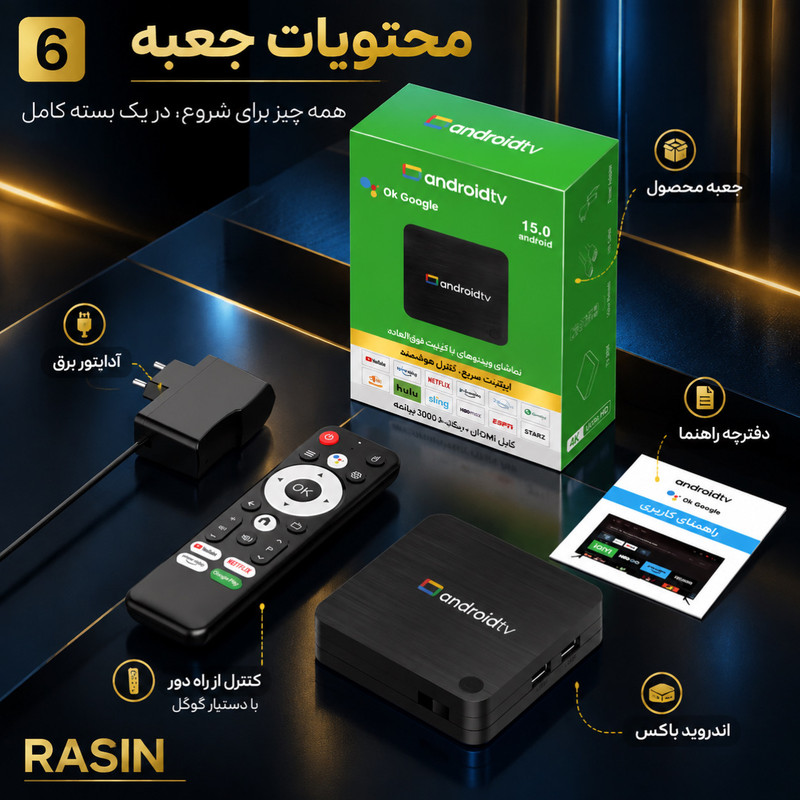 اندروید باکس راسین مدل S1 8/2GB