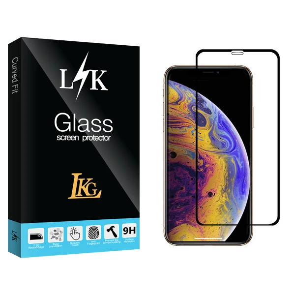 محافظ صفحه نمایش ال کا جی مدل LK Glass مناسب برای گوشی موبایل اپل iPhone X