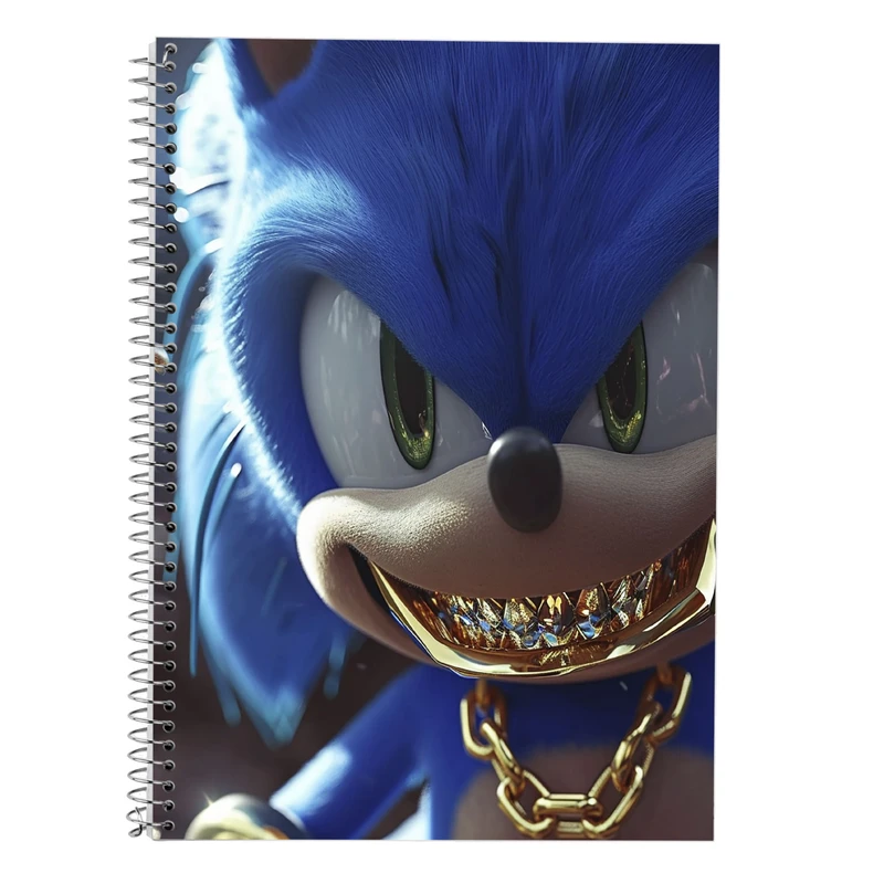 دفتر زبان 50 برگ مدوپد مدل دو خط طرح سونیک sonic کد DF13435