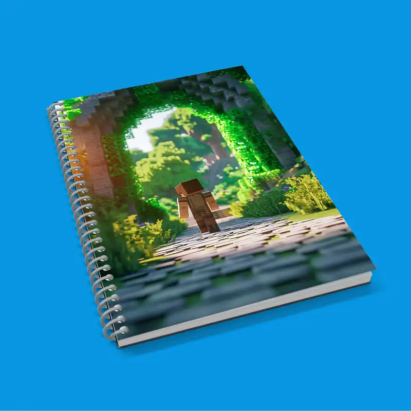 دفتر زبان 50 برگ مدوپد مدل دو خط طرح ماینکرفت minecraft کد DF14027