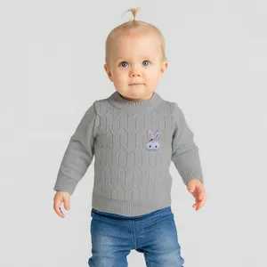 پلیور یقه گرد دخترانه مدل خرگوش