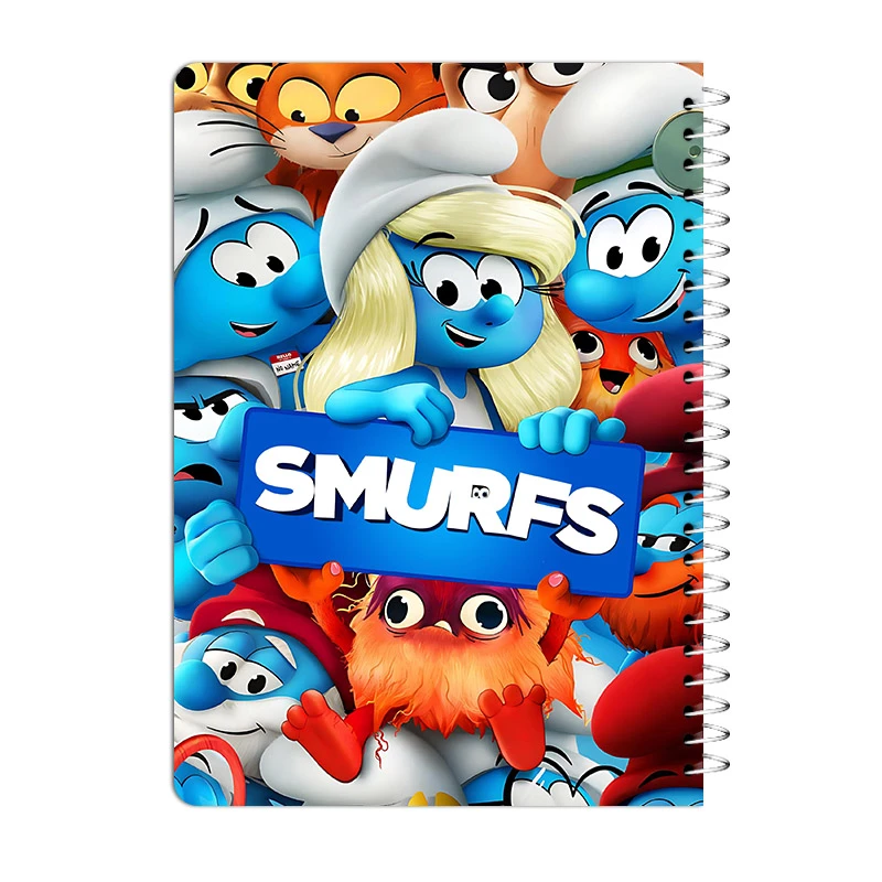 دفتر مشق 80 برگ آی چاپ مدل اسمورف ها طرح فانتزی کد 347