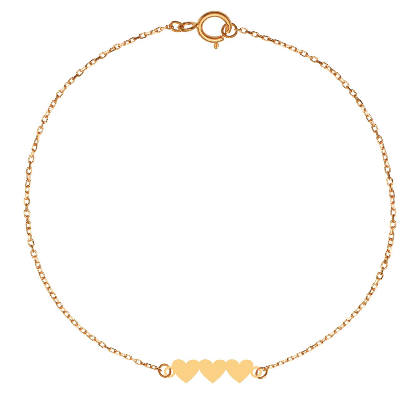 پابند طلا 18 عیار زنانه کرابو طرح قلب مدل Kr2030 -  - 2