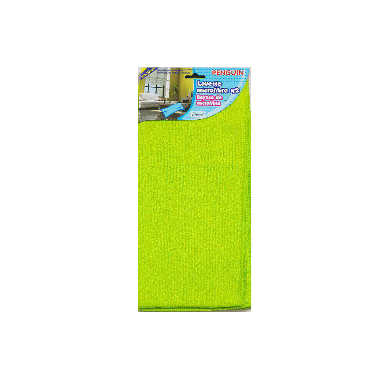 دستمال میکروفایبر طرح Penguin-V2 بسته 2 عددی