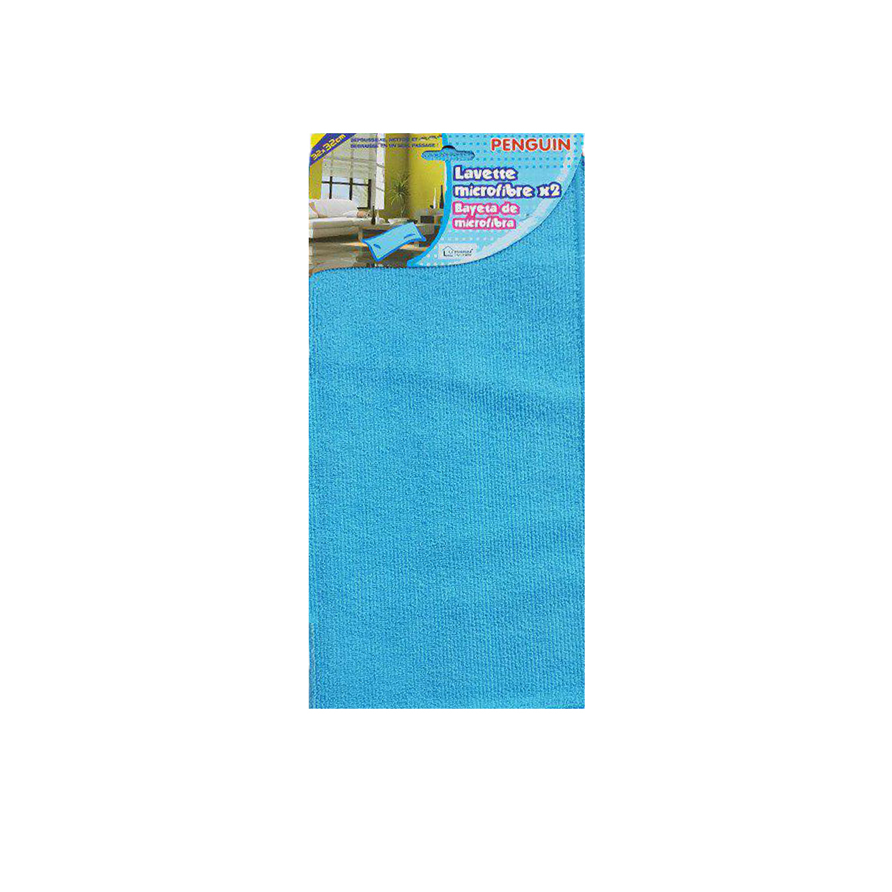 دستمال میکروفایبر طرح Penguin-V4 بسته 2 عددی