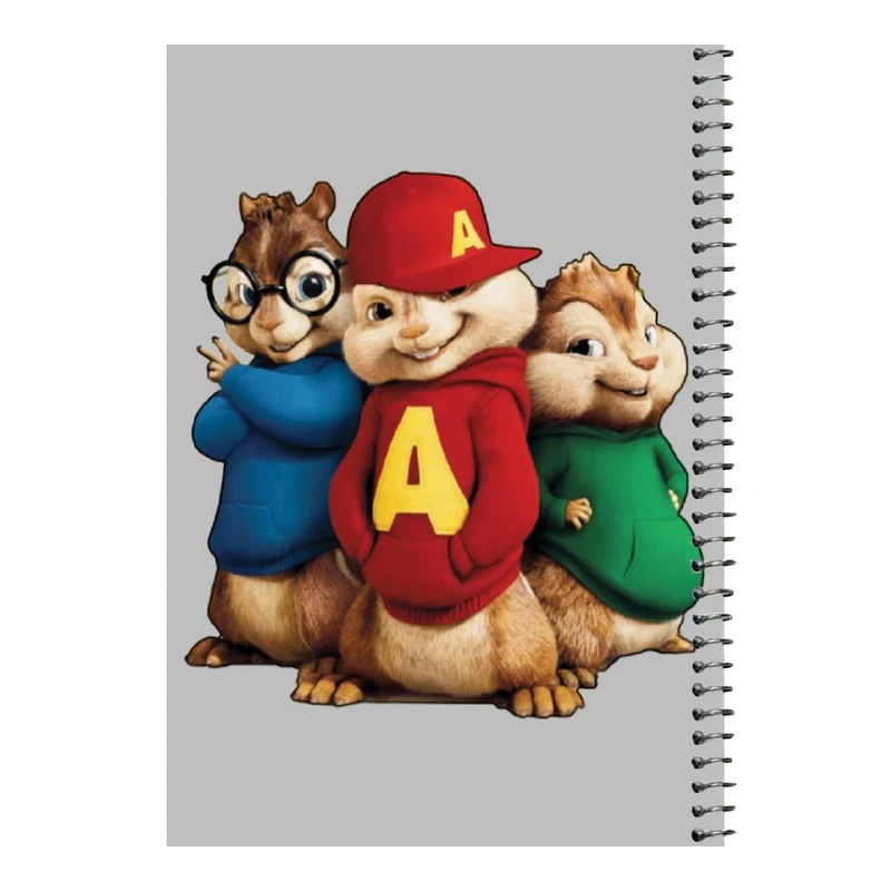 دفتر مشق 80 برگ اس جی مدل آلوین و سنجاب ها کد ۱    