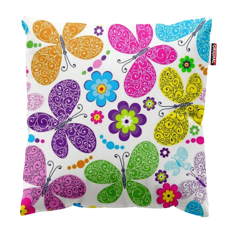  کوسن پاد آفرین طرح پروانه و گل سایز 30*30 سانتی متر کد 947