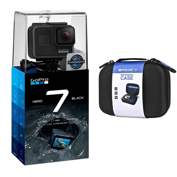 دوربین فیلم برداری ورزشی گوپرو مدل HERO 7 Black همراه با کیف پلوز دوربین فیلم برداری ورزشی گوپرو مدل HERO 7 Black همراه با کیف پلوز