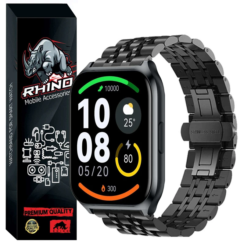 بند راینو مدل 7Bead مناسب برای ساعت هوشمند هایلو LS02 Pro / Watch 2 Pro