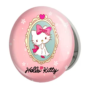 آینه جیبی خندالو طرح هلو کیتی مدل تاشو کد 24740 