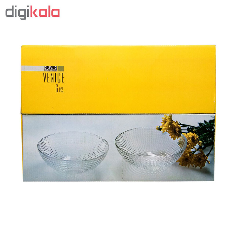 کاسه بلور کاوه مدل ونیز کد 7180 بسته 6 عددی