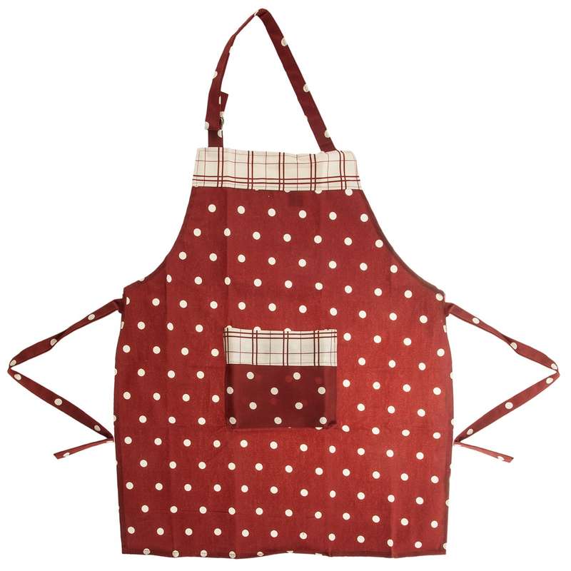 پیشبند کتان 70 × 58 رزین تاژ طرح خالدار قرمز کد 3317009236130