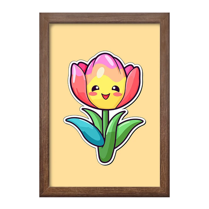 تابلو خندالو طرح گل و گیاه کد 36631