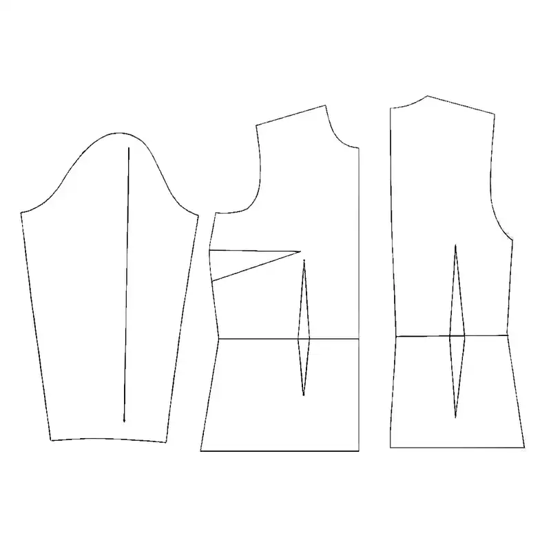 الگوی خیاطی بالاتنه و آستین زنانه متد abm کد 110 مجموعه 10 عددی