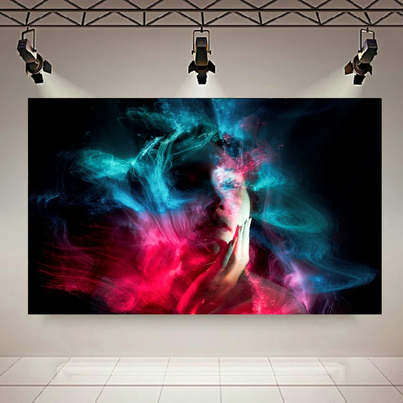 پوستر طرح دختر مدل مه رنگی کد AR21490