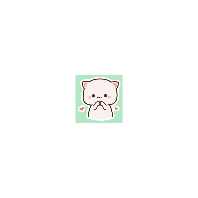 استیکر لپ تاپ لولو طرح گربه خجالتی کد 664