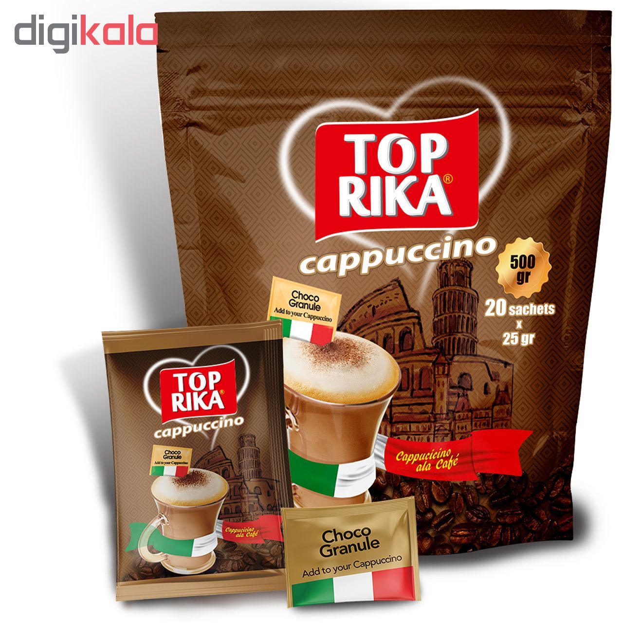 کاپوچینو تاپریکا مدل Normal بسته 20 عددی main 1 1