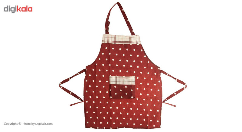 پیشبند کتان 70 × 58 رزین تاژ طرح خالدار قرمز کد 3317009236130