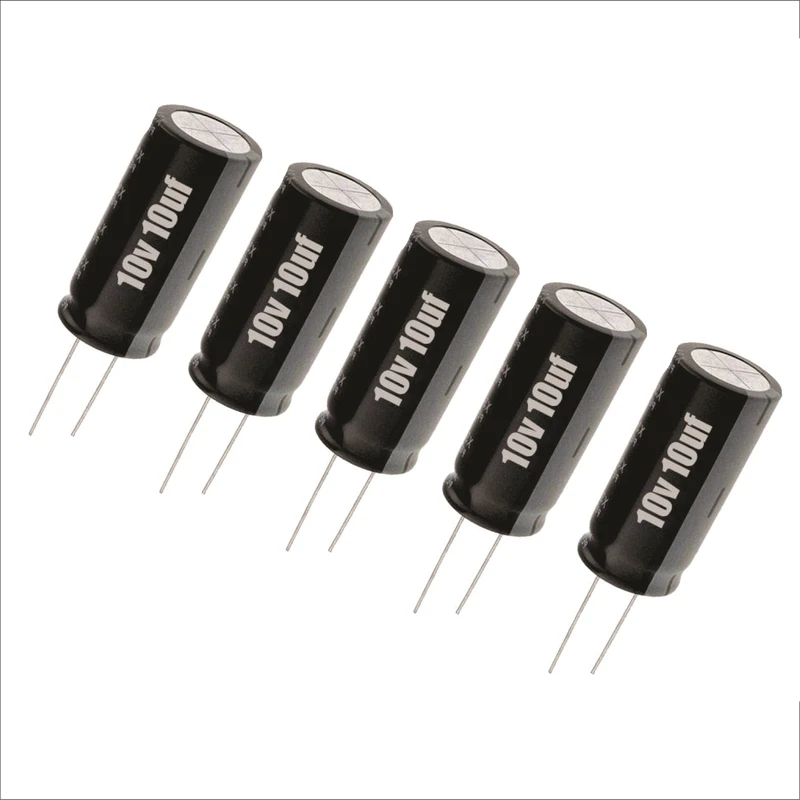 خازن الکترولیت 10 میکروفاراد مدل 16V بسته 5 عددی