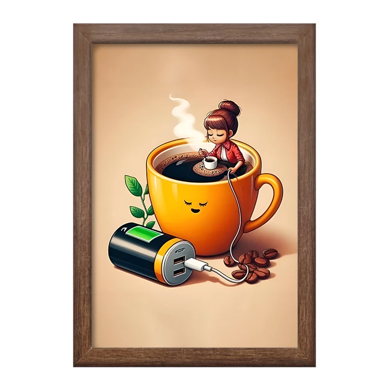 تابلو خندالو طرح قهوه (COFFEE) کد F11806