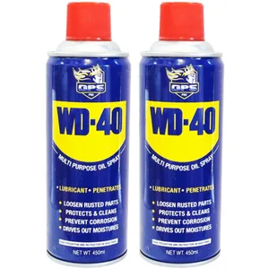 اسپری روان کننده و زنگ بر جی پی اس گل پخش مدل WD-40 حجم 450 میلی لیتر بسته 2 عددی