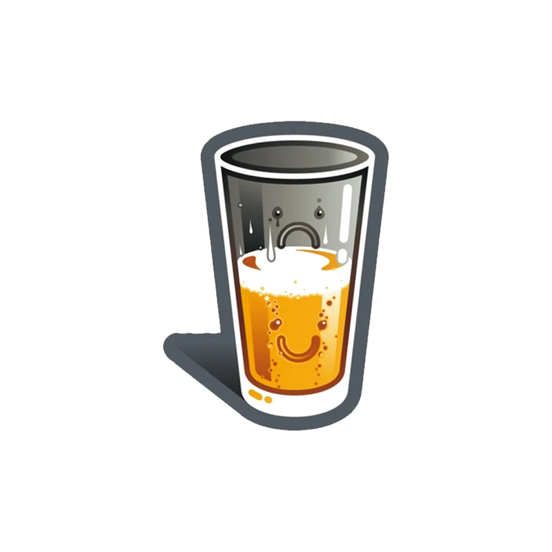  استیکر لپ تاپ لولو طرح نیمه پر و خالی لیوان کد 314