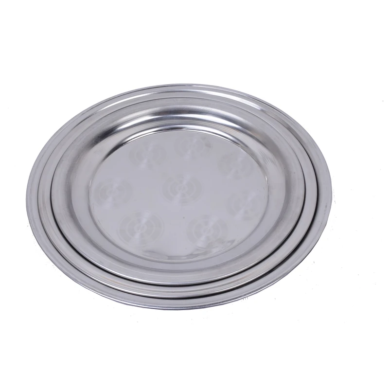 سینی استیل جار بسته 4 عدد قطر 26 و 23 و 21 و 19سانتی