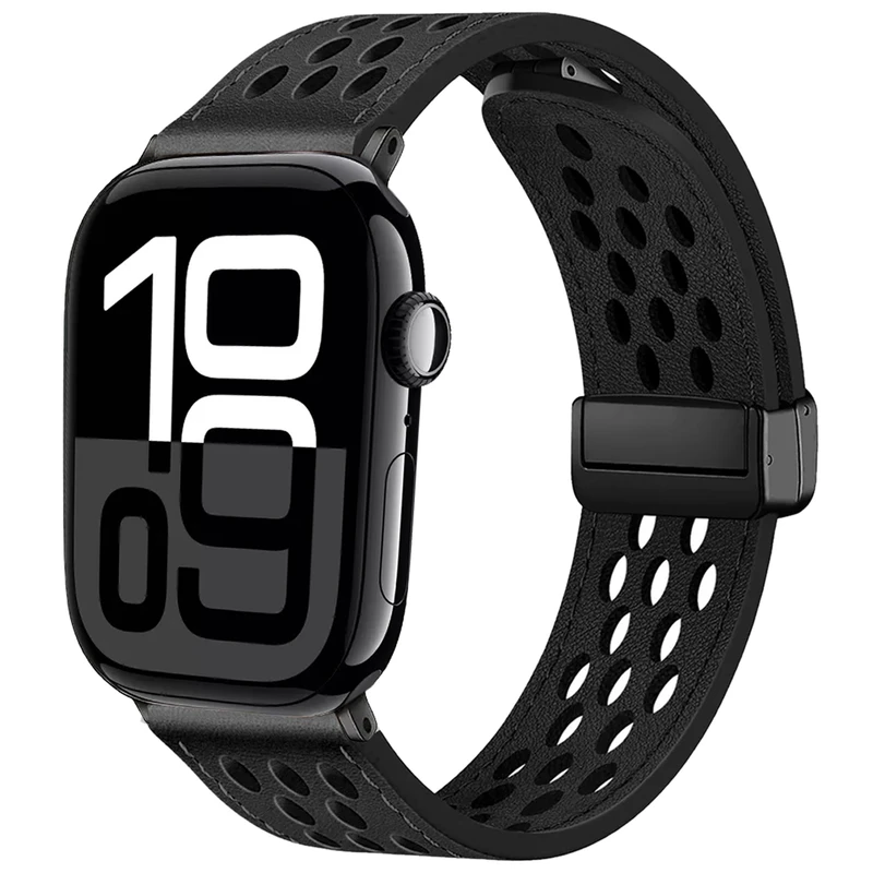 بند اسپریگ مدل NK Leather Magnet مناسب برای اپل واچ Series 10 42mm