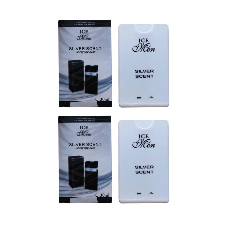 عطر جیبی مردانه آیس من مدل سیلور سنت حجم 30 میلی لیتر بسته دو عددی